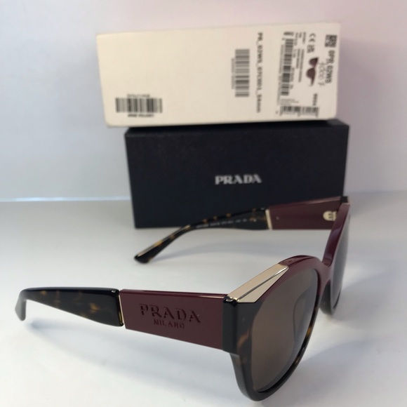 New Authentic Prada Brown Cat Eye Ladies Sunglasses PR 02WS 07C0D1 - Picture 6 of 14